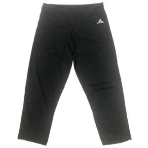 ADIDAS Capris Pants Leggings Climalite Black S